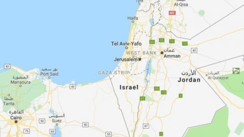 Dan israel palestin peta Peta Negara