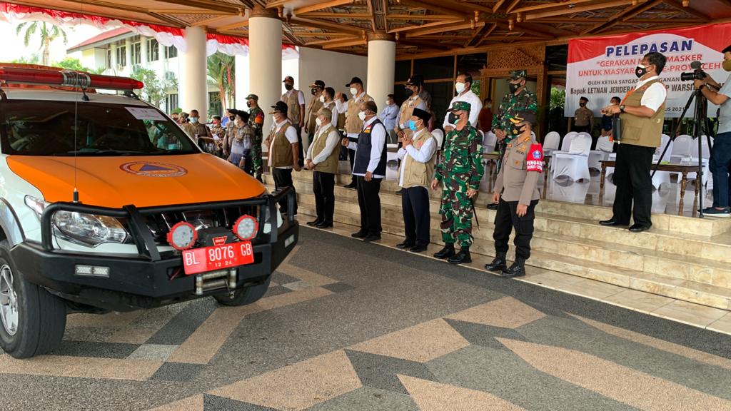 Dukung Penguatan Prokes Di Aceh Kepala Bnpb Luncurkan Mobil Masker Ini Pesan Ganip Jurnal