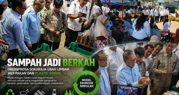 Menko Pangan Zulhas Kunjungi Greenprosa Sokaraja, Kagumi Model Sirkular Ekonomi Sampah Jadi Pakan dan Plastik Board