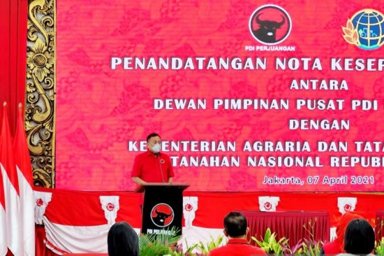 Optimalisasi Aset, PDIP Teken MoU Dengan BPN, Hasto Kristiyanto ...