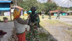 Satgas Pamrahwan Yonif RK 751/VJS Laksanakan Patroli Simpatik di Distrik Walesi